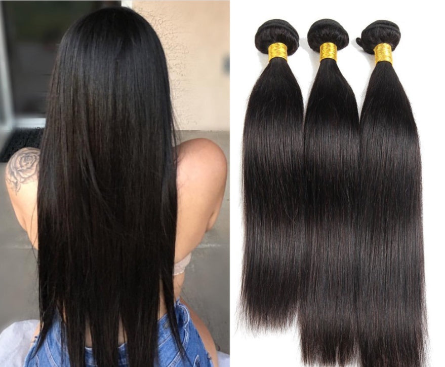 Black Synthetic Hair Straight Hair