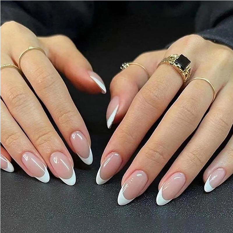 24 PCS French Tip False Nails