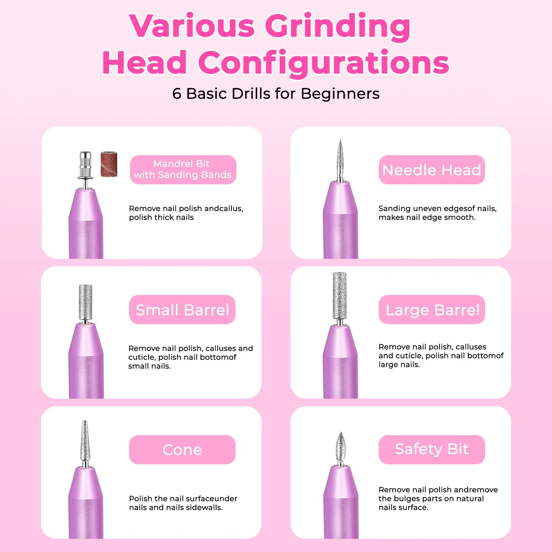 Professional Nail File Kit For Acrylic