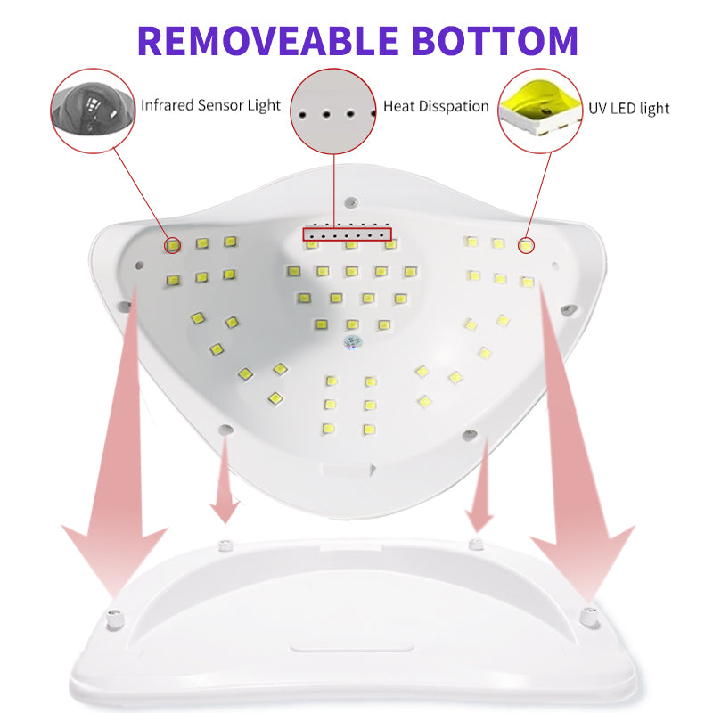 Nail Dryer For Gel Polish With 45Pcs Lamp Beads And Automatic Sensor 4 Timer Setting Professional Nail Art Tools