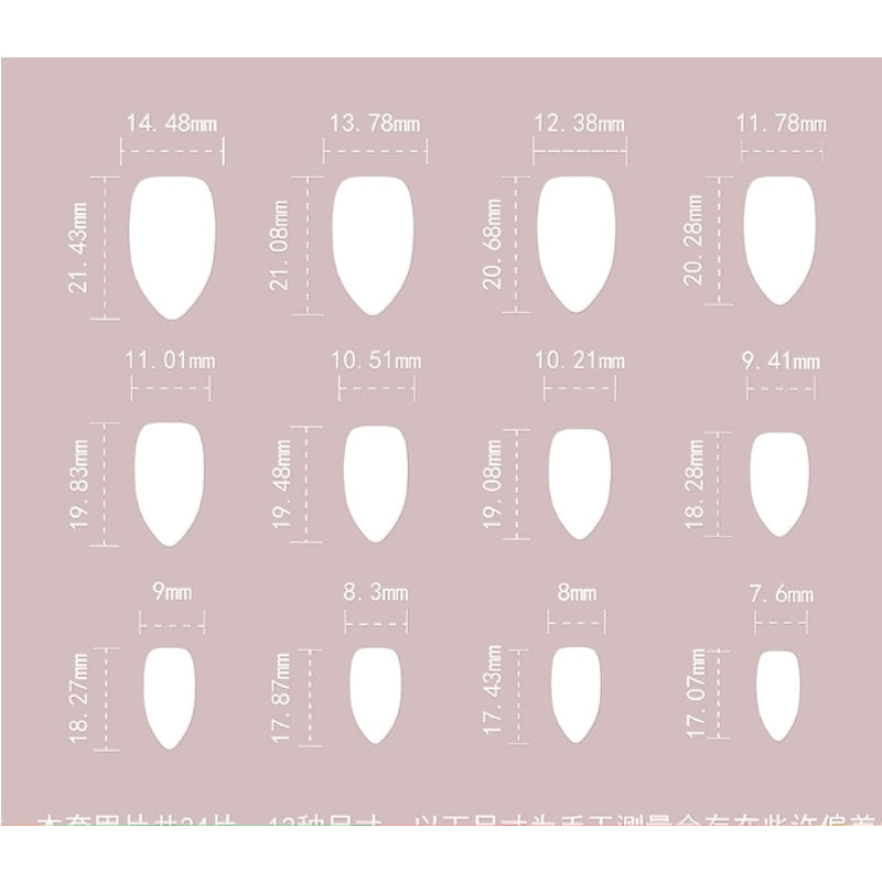 24 PCS French Tip False Nails